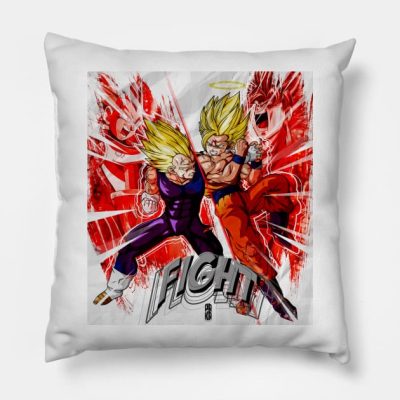 Goku Vs Vegeta Dbz Throw Pillow Official Dragon Ball Z Merch
