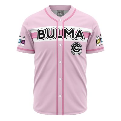 Bulma Pink DBZ AOP Baseball Jersey AOP Baseball Jersey FRONT Mockup - Dragon Ball Z Shop