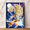 Canvas Painting Hot blooded Anime Dragon Ball Z Super Saiya 3 Vegeta IV Son Goku Wall 17 - Dragon Ball Z Shop