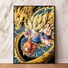 Canvas Painting Hot blooded Anime Dragon Ball Z Super Saiya 3 Vegeta IV Son Goku Wall 18 - Dragon Ball Z Shop
