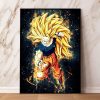 Canvas Painting Hot blooded Anime Dragon Ball Z Super Saiya 3 Vegeta IV Son Goku Wall 4 - Dragon Ball Z Shop