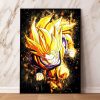 Canvas Painting Hot blooded Anime Dragon Ball Z Super Saiya 3 Vegeta IV Son Goku Wall 6 - Dragon Ball Z Shop