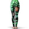 DBZ Broly Wearing Samurai Armor Dope Green Yoga Pants Back - Dragon Ball Z Shop