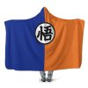 DBZ Goku Wisdom Logo Blue Orange Hooded Blanket - Dragon Ball Z Shop