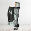Dragon Ball Z Android 17 And 18 Patched Up Hooded Blanket 2 side - Dragon Ball Z Shop