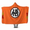 Dragon Ball Z Goku Wisdom Kanji Orange Awesome Hooded Blanket - Dragon Ball Z Shop