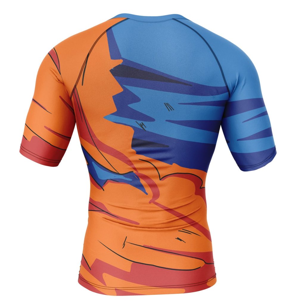 Goku Short Sleeve Rash Guard back - Dragon Ball Z Shop