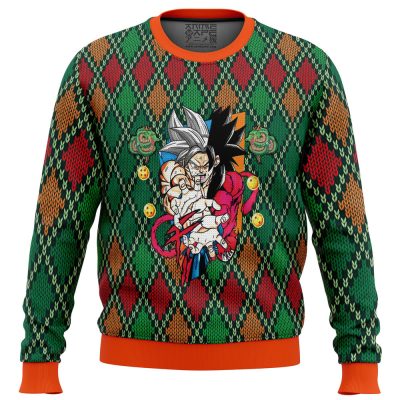 Ugly Christmas Sweater front 2 - Dragon Ball Z Shop