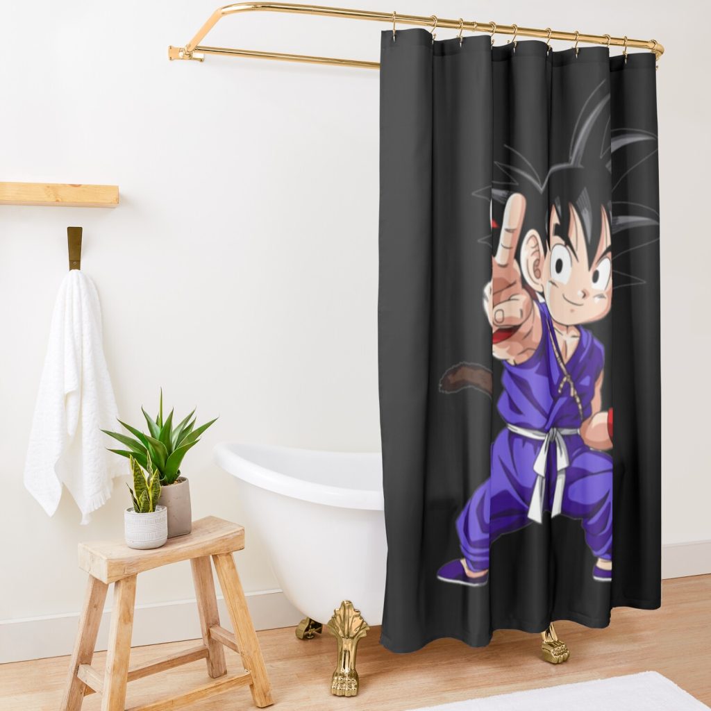 Oku Dragonballz Classic Shower Curtain Official Dragon Ball Z Merch