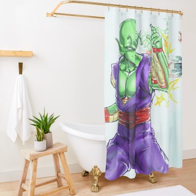 Piccolo And Pan Training Shower Curtain Official Dragon Ball Z Merch