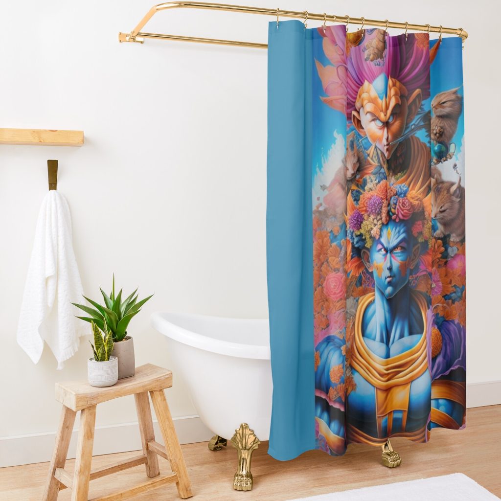 Dragonballz Style Shower Curtain Official Dragon Ball Z Merch