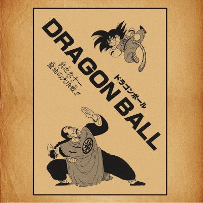 Japanese Surrounding Anime Retro Dragon Ball Poster Goku Gohan Vegeta Piccolo Friza Canvas Painting Print Wall 32 - Dragon Ball Z Shop
