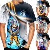 Summer Fashion Men Women 3D Cartoon Print T Shirt Dragon Ball Z Harajuku Short Sleeve Tees - Dragon Ball Z Shop