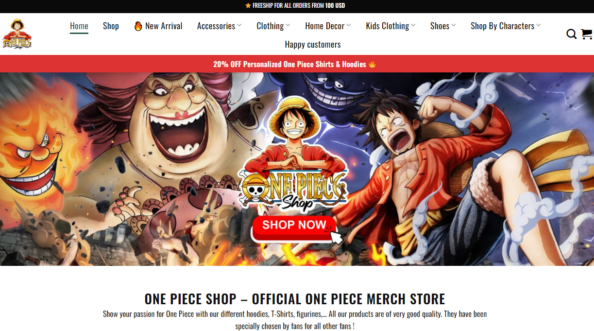 top 3 authentic one piece merch websites image1 - Dragon Ball Z Shop